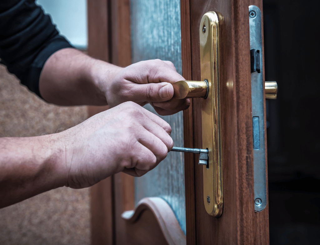 Front door lockout